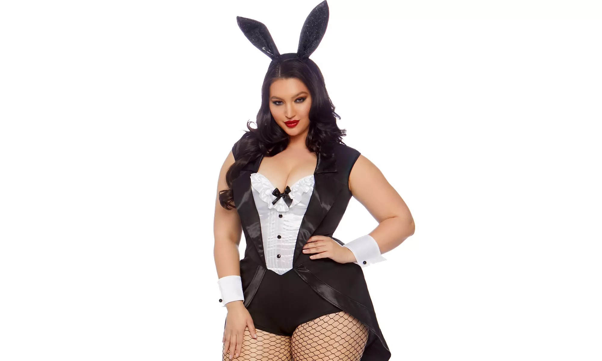 Leg Avenue Women's Plus-Size Tuxedo Bunny Costume - Primary Image