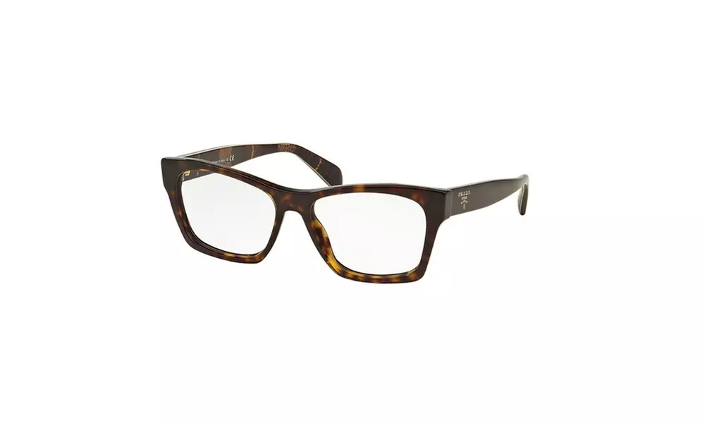 Prada Eyeglasses PR22SV 2UA0101 52 Havana Frame / Clear Lenses - Primary Image
