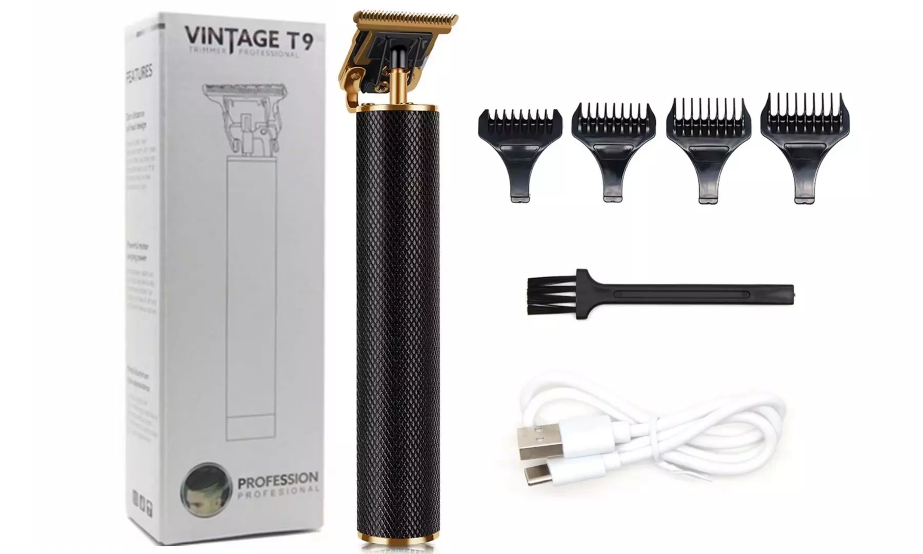 Hair Clippers Rechargeable T Blade Electric Trimmer Shaver Hair Cutting Gift Kit - Second Medium