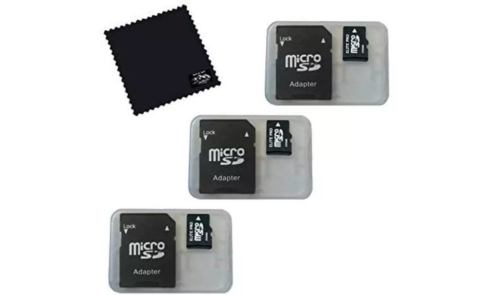 3 Pack 256MB Micro SD Memory Card with SD Adapter, 256 MB Micro SD Memory Card - Primary Image