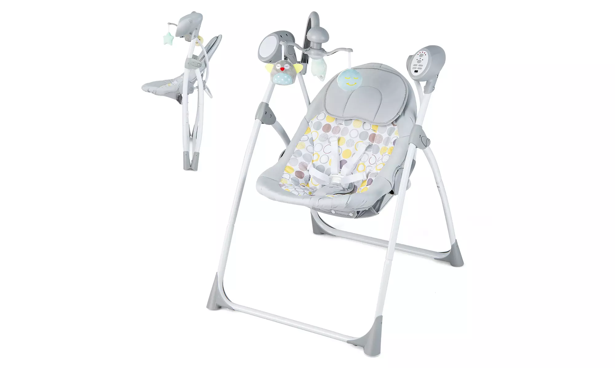 Costway Electric Baby Swing Foldable Portable Rocking Chair with Adjustable Back - Primary Image