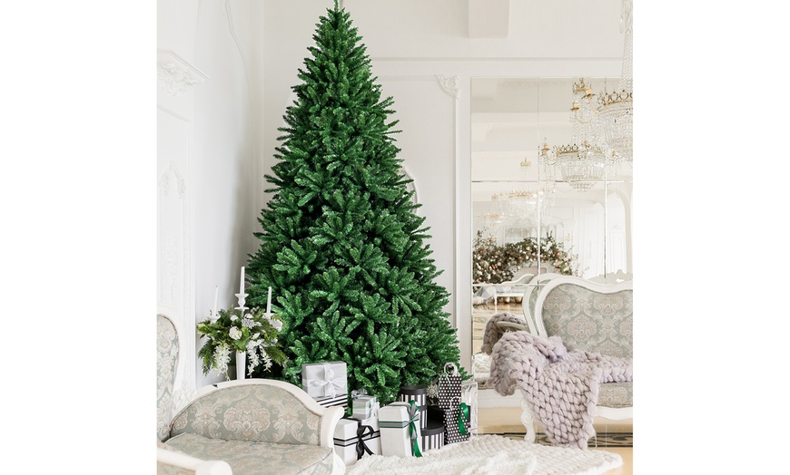 Costway 9ft Hinged Artificial Christmas Tree Unlit Douglas Full Fir 