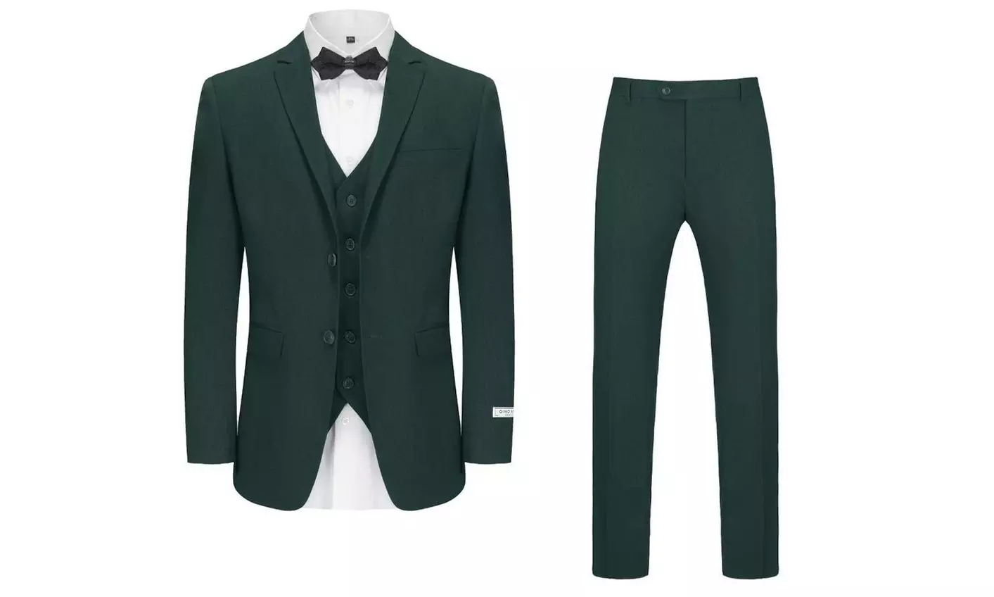 Men's Skinny Fit 3-Piece Suit (Black, Blue, Charcoal, Grey, Hunter Green)