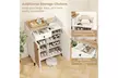 Costway 6-Tier Shoe Cabinet with Drawer 6 Removable Shelves Ventilation Openings - Second Medium