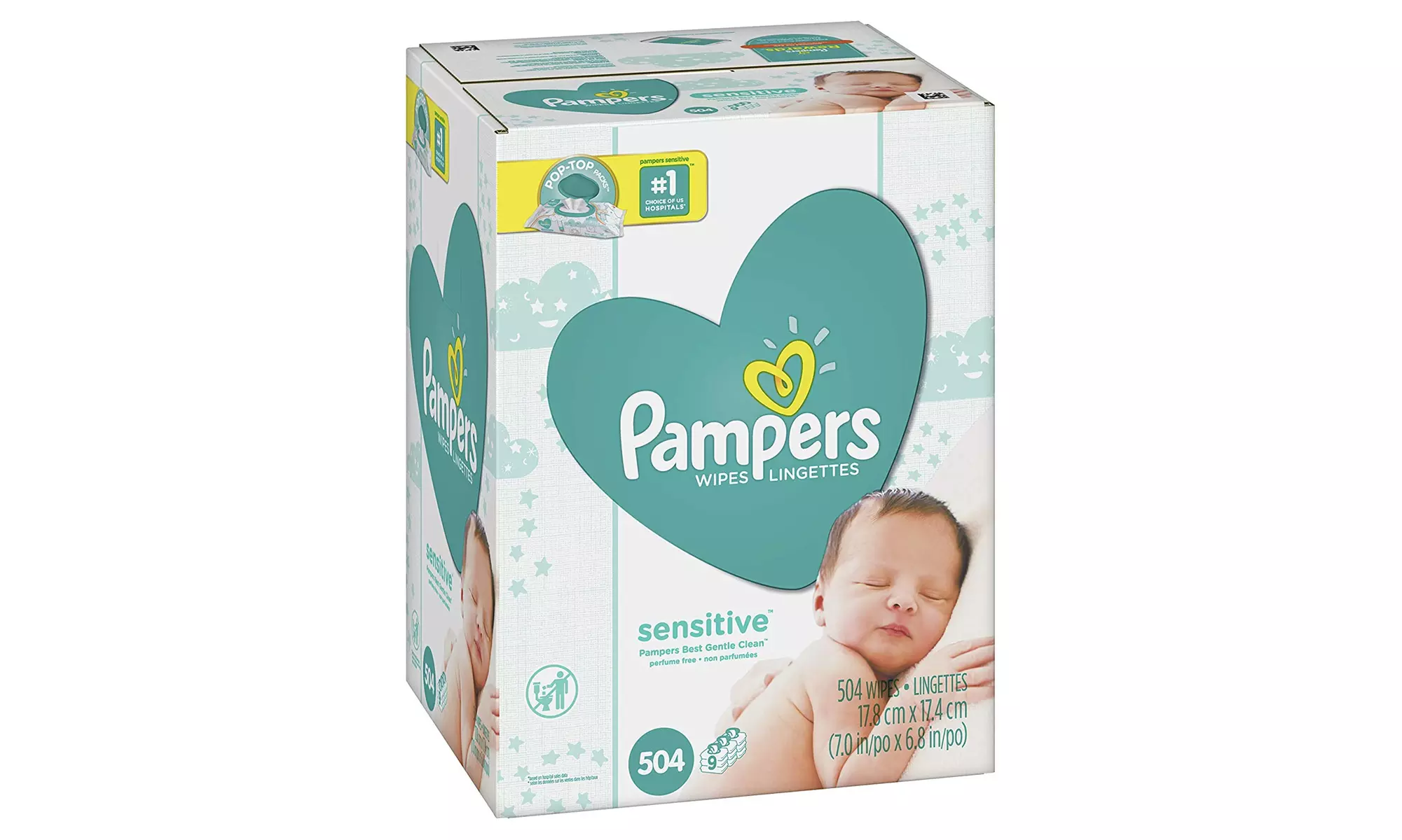 Pampers Sensitive Water-Based Baby Diaper Wipes 504 Count - Primary Image
