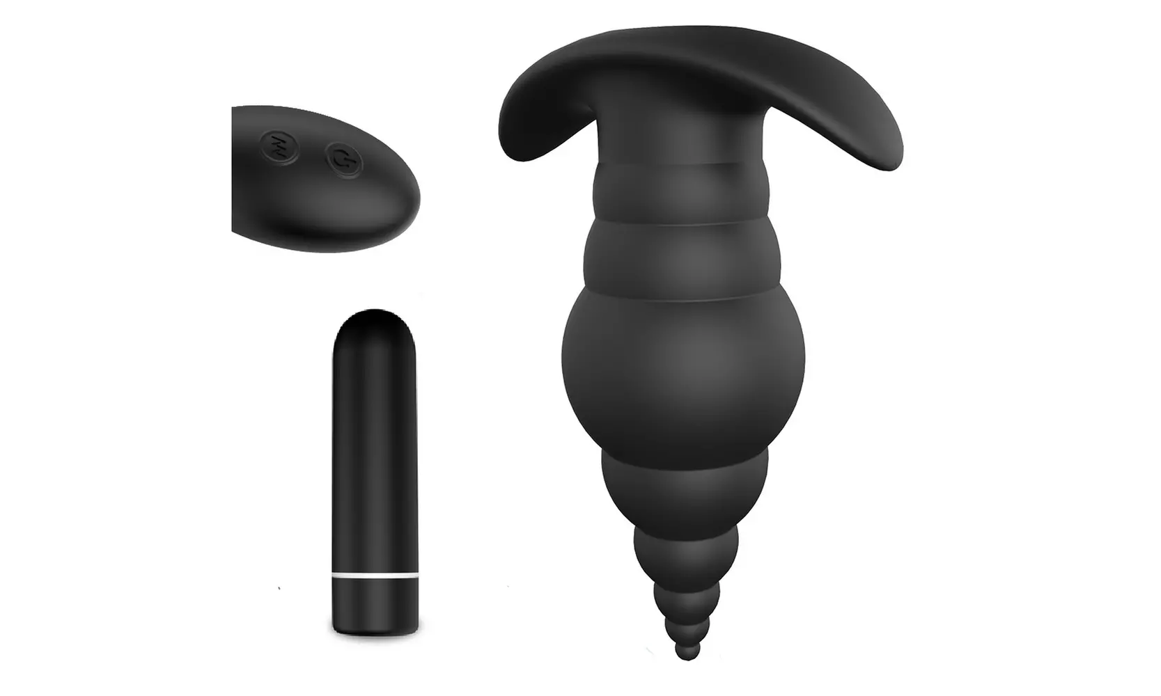 9 modes Anal plug bead Removale Bullet  Clitor Stimulation G-Spot USB Vibrator - Primary Image