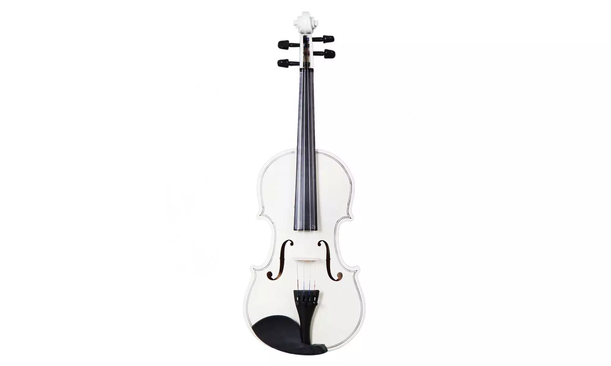 New 4/4 Acoustic Violin Case Bow Rosin White - Second Medium
