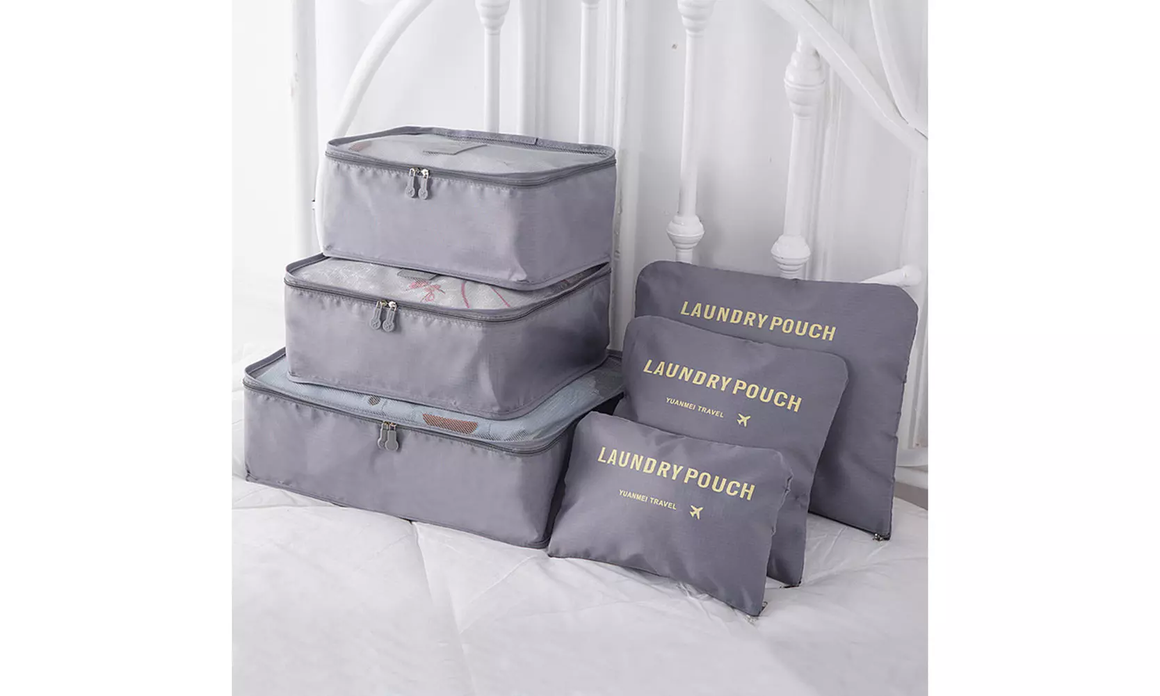 9Pcs Waterproof Clothes Storage Bags Packing Cube Travel Luggage Organizer Pouch