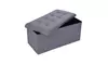 Linen Foldable Storage Stool Fabric Storage Ottoman Change Shoes Sofa Stool Gray