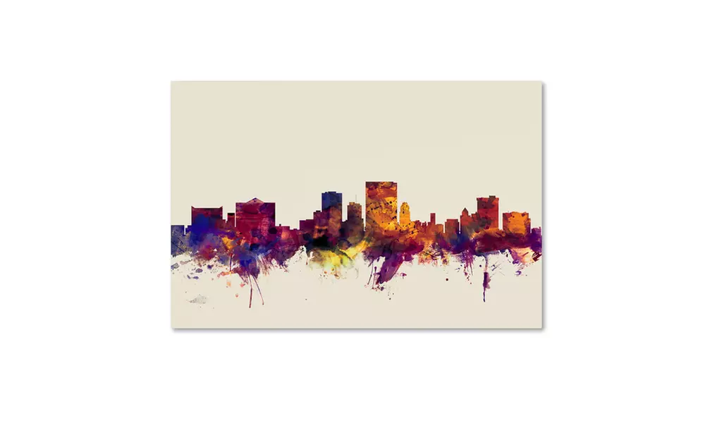Michael Tompsett 'El Paso Texas Skyline' Canvas Art - Primary Image