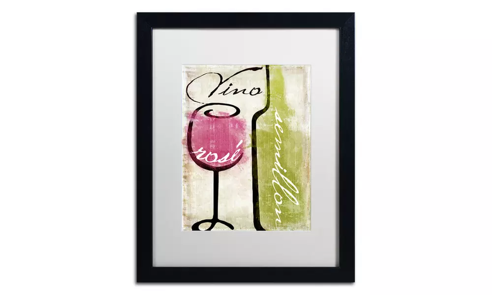 Color Bakery 'Wine Tasting IV' Matted Black Framed Art - Second Medium