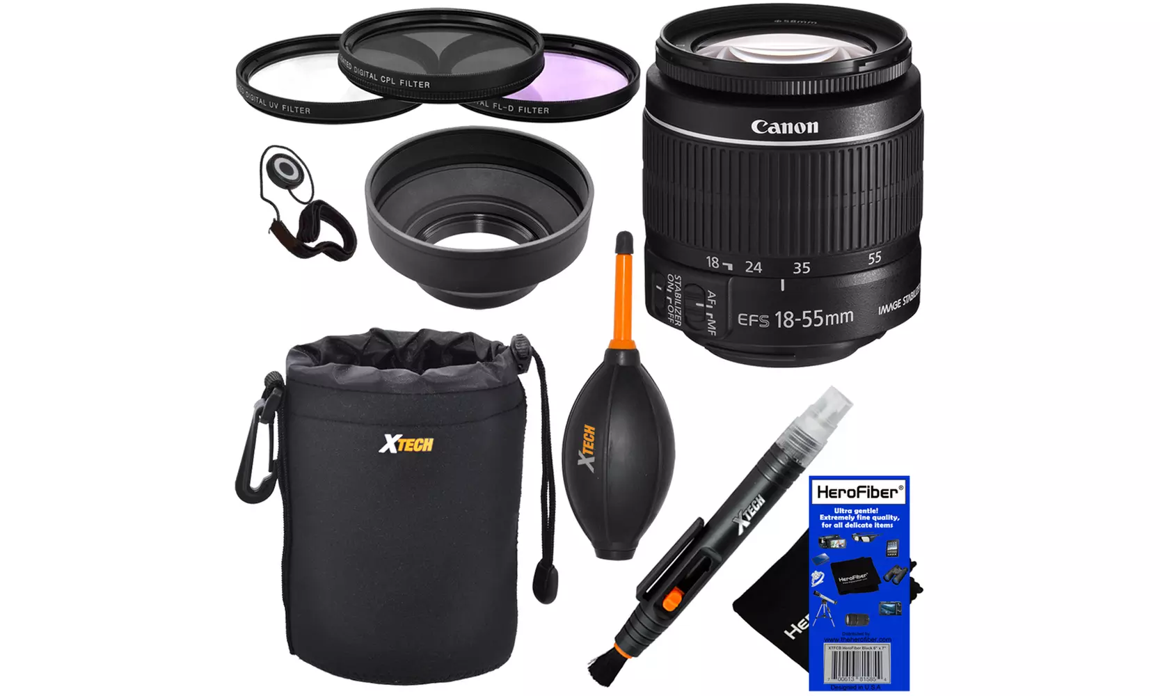 Canon EF-S 18-55mm f/3.5-5.6 IS II SLR Standard Zoom Lens plus More NEW - Primary Image