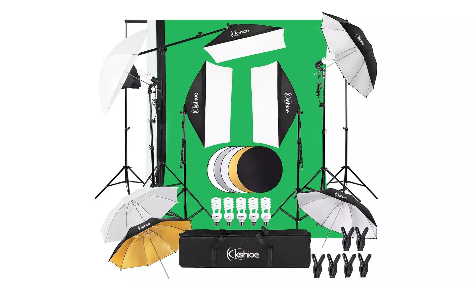 Video Photo Studio Photography Continuous Lighting Kit3 Backdrops Stand Set - Image 7