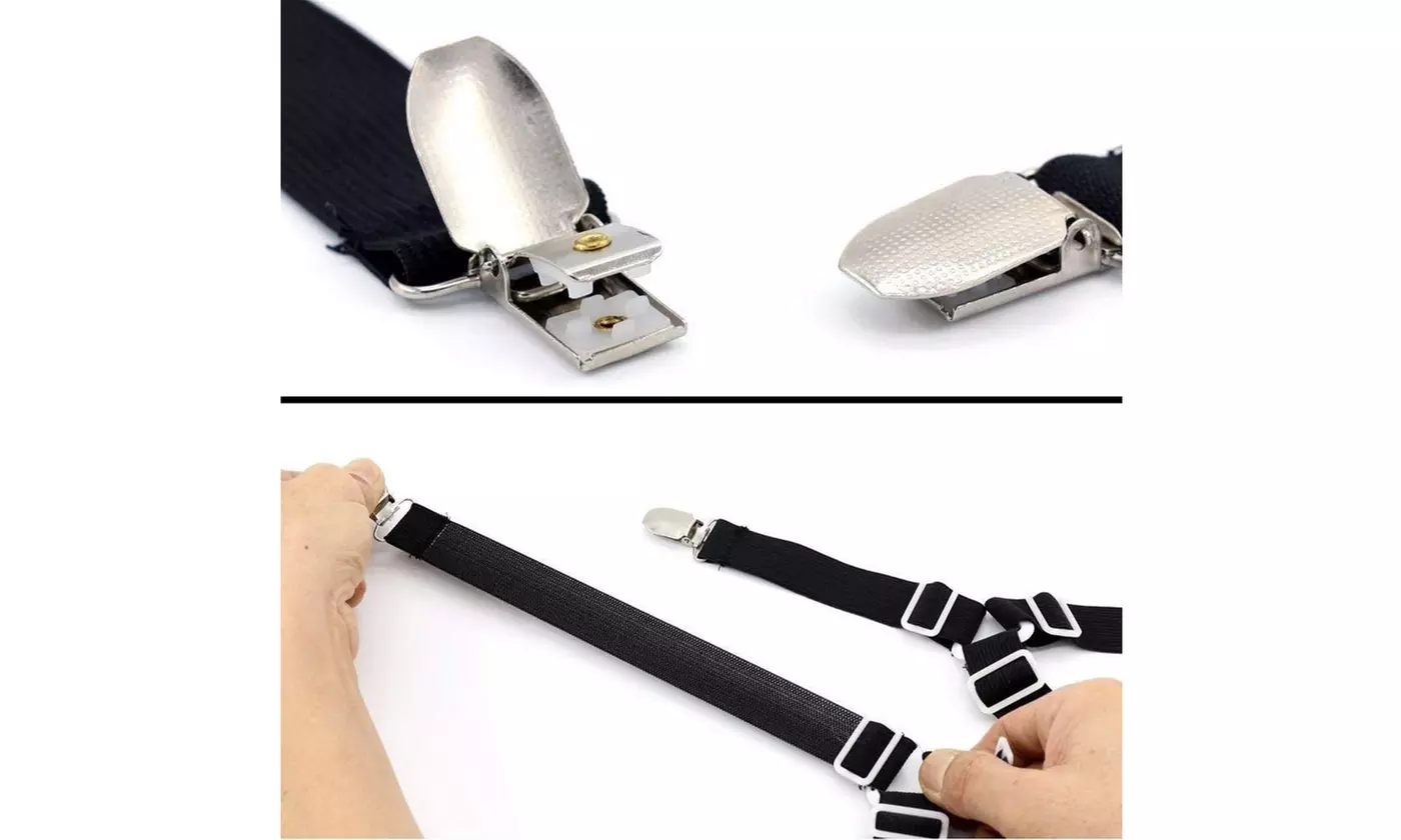 4 PCS Triangle Suspenders Gripper Holder Straps Clip for Bed Sheets Mattress
