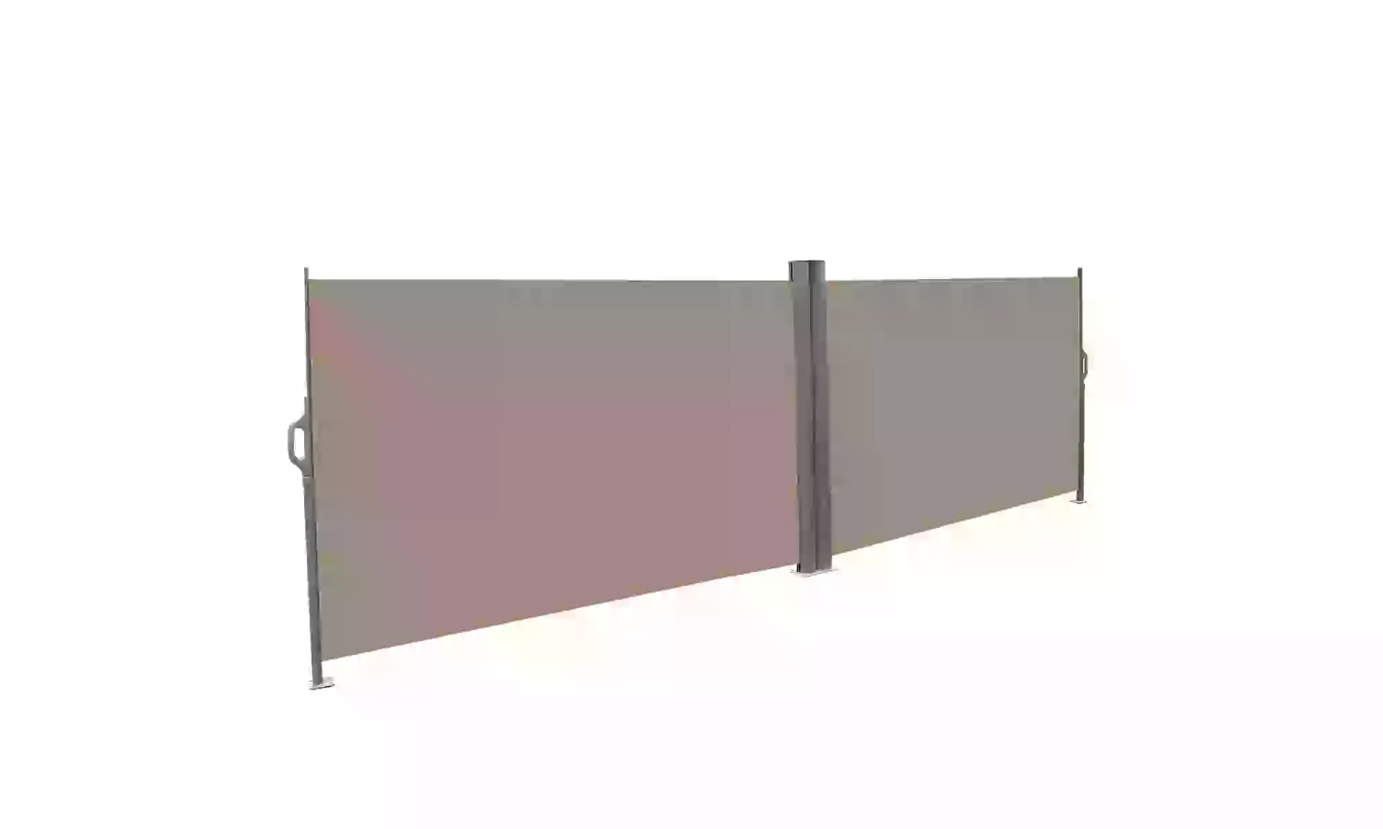 236" x 71" Double Retractable Side Awning Patio Screen Waterproof Brown/Grey - Primary Image