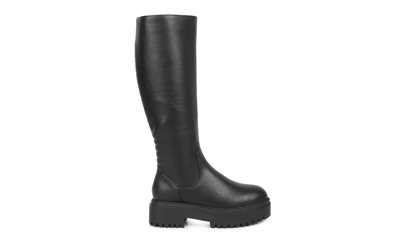 London Rag Axle Knee Lug Sole Boots