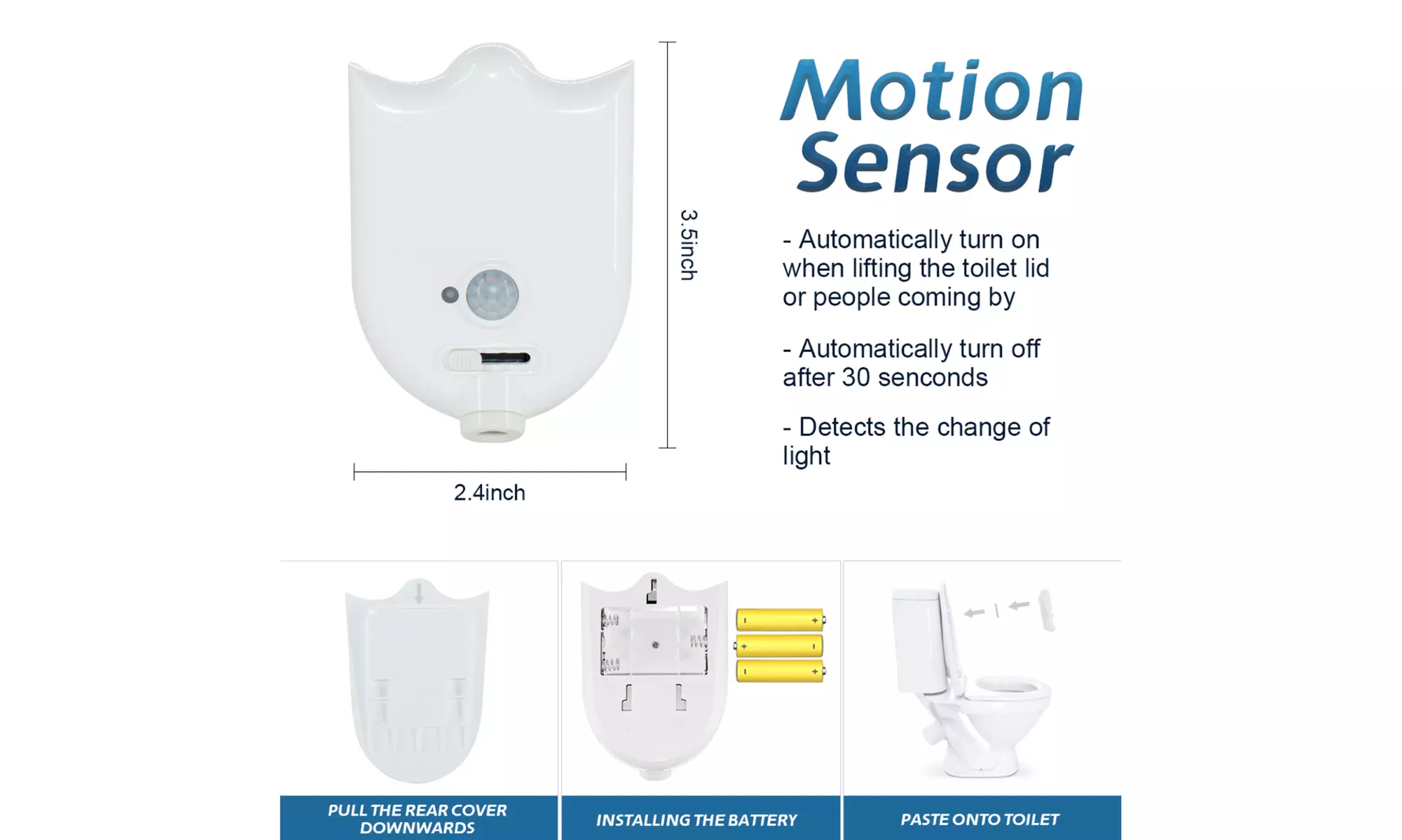 Toilet Night Light Projector Motion Activated Fun Pictures LED Sensor Nightlight
