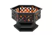24" Hexagonal Shaped Iron Brazier Wood Burning Fire Pit - Second Medium