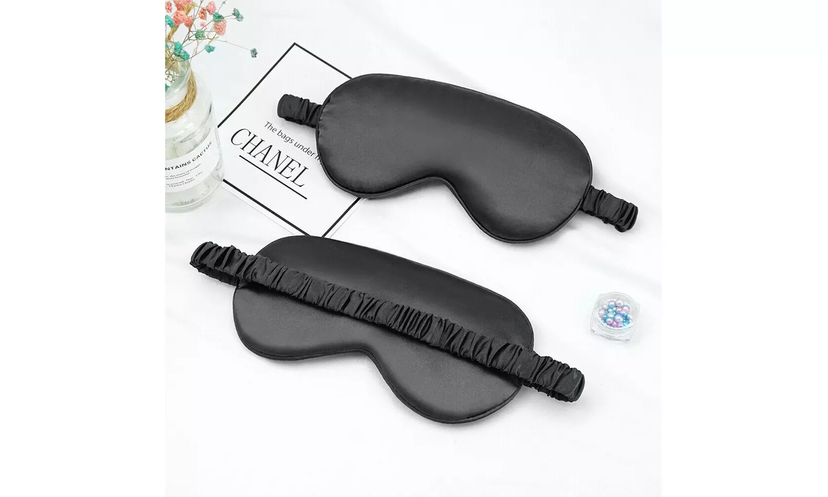 Double-sided Satin Silky travel Sleep Eye Mask Cover Padded Blindfold Smooth