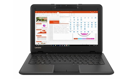 Refurbished Lenovo 100E 1st. Gen - 11.6 Intel Celeron N 16GB SSD Chrome OS (Scratch & Dent) 4GB 16GB 100E Black