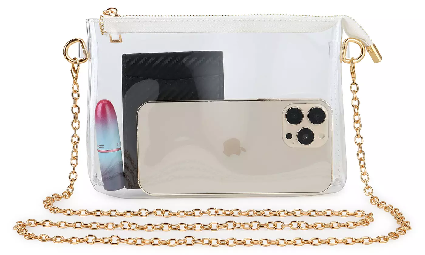 Women Clear Crossbody Purse Bag Stadium Approved Tote Bag for Work Concert Sport