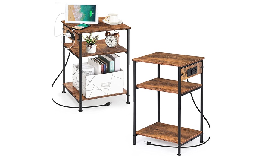 Up To 52% Off on Bedside Table With Charger An... | Groupon Goods