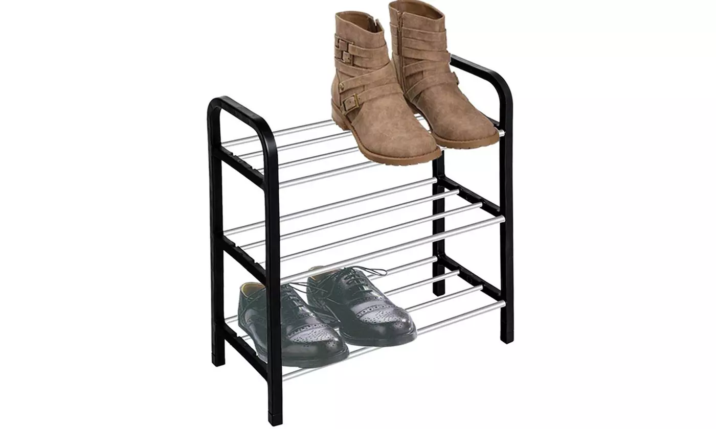 3 Tier Shoe Rack Small Standing Storage Organizer Suitable for 6 Pair Shoes - Primary Image
