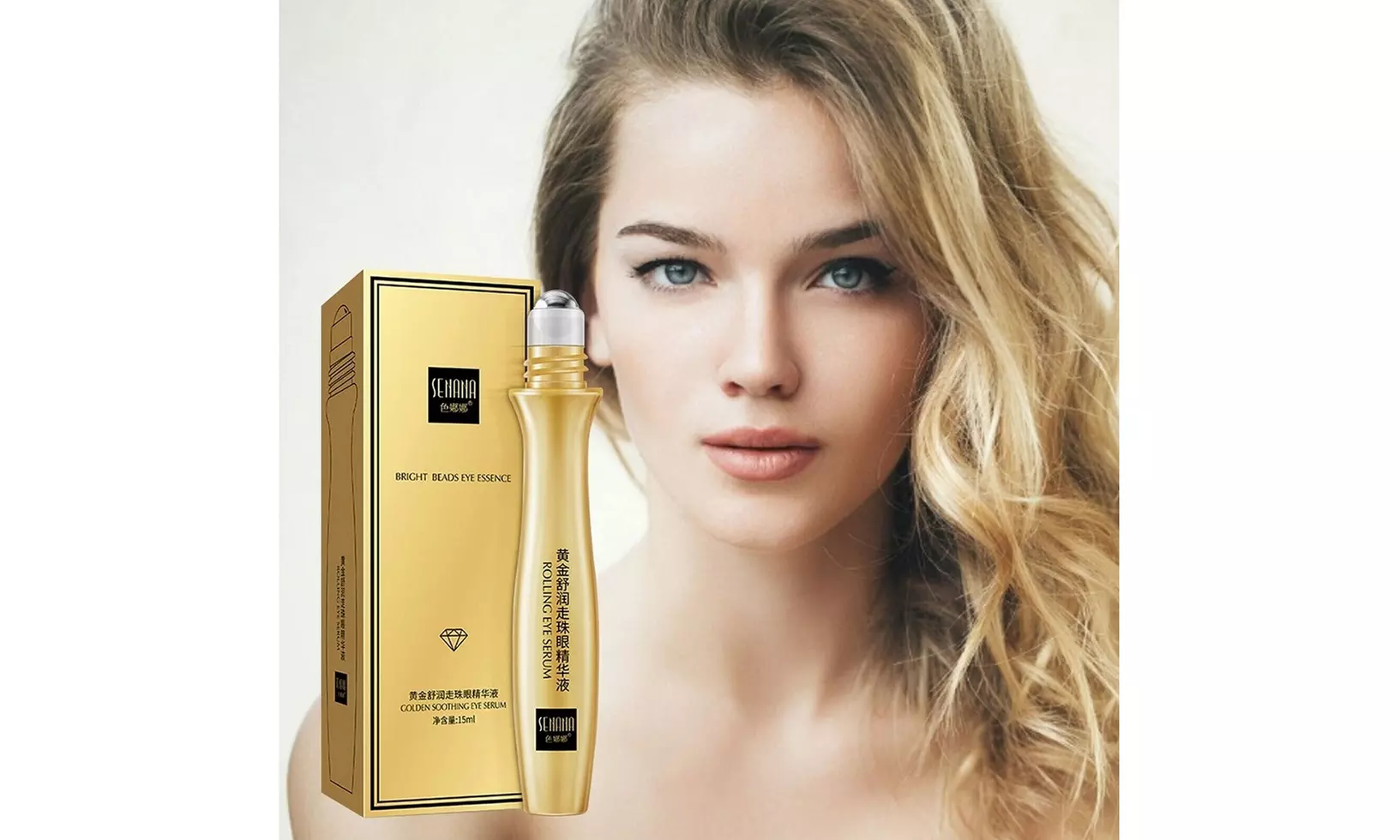 Gold Eye Serum Peptide Collagen Cream Roll-on Essence Anti Wrinkle Puffiness