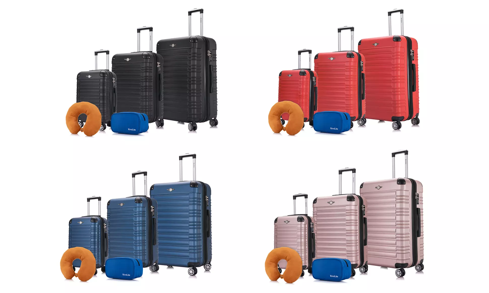 Rivolite Milano 5-Piece Hardside Luggage Set with security lock - Primary Image
