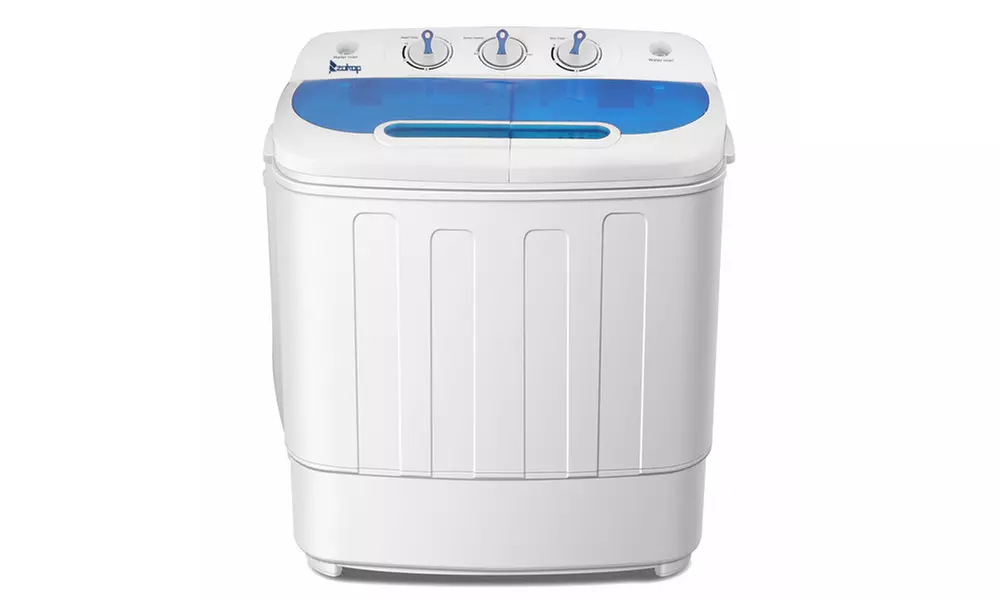 Compact Twin Tub with Built-in Drain Pump Semi-automatic Washing Machine - Primary Image