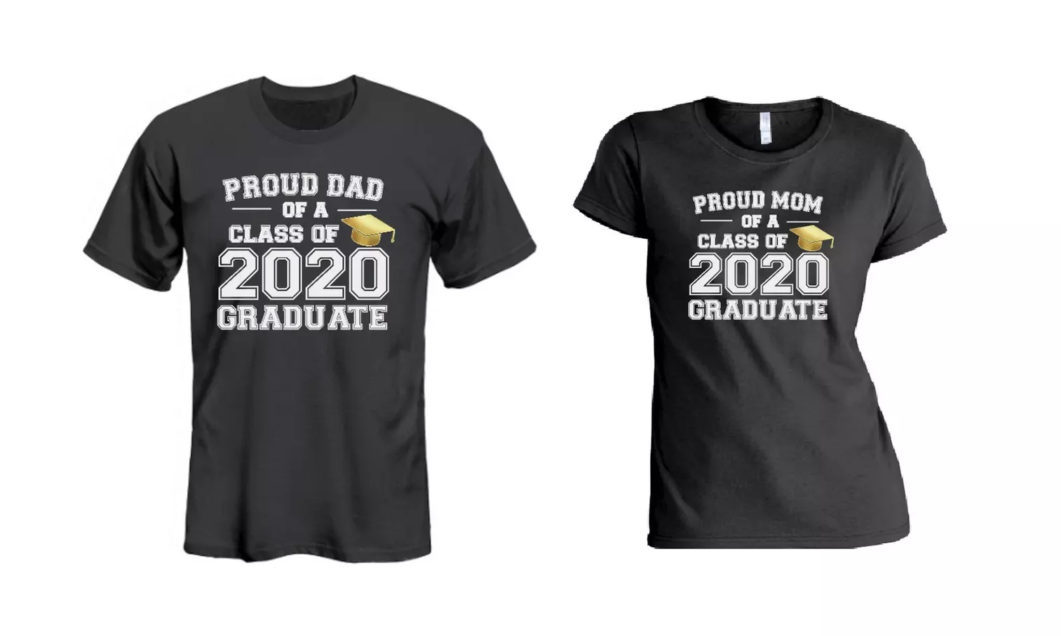 Graduation Gift For Class of 2020 - Matching T-shirts For Proud Parents - Primary Image