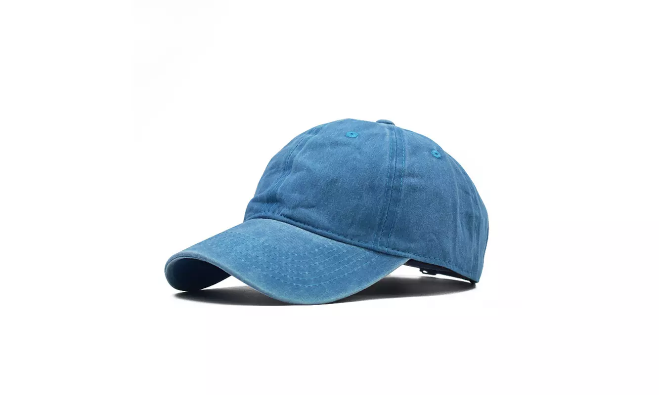 Washed Low Profile Cotton Baseball Cap; Various Colors Available