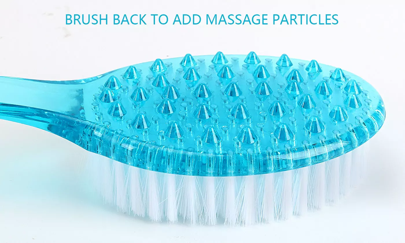 2-Pack Long Handle Medium Stiff Bristles Back Brush Scrubber for Bath 