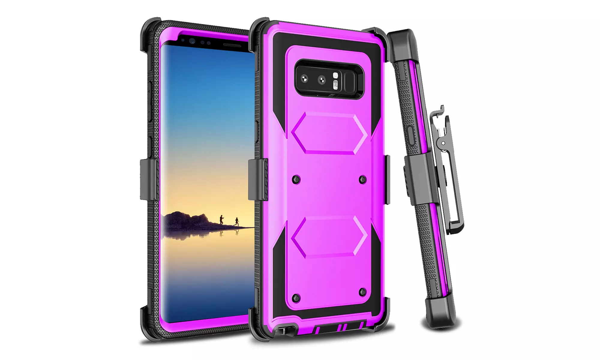 Heavy Duty Belt Clip Protective Case Cover for Samsung Galaxy Note 8 - Second Medium