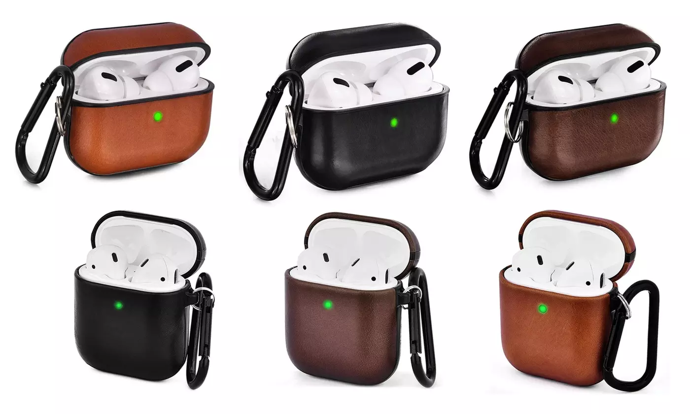 Genuine Leather Cases for AirPods 1, 2 & Pro (2-Piece) (LED Visible) - Primary Image