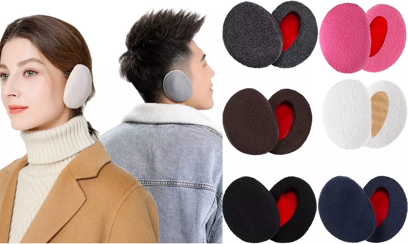 6 Pairs Bandless Ear Warmers Winter Bandless Fluffy Fleece Earmuffs