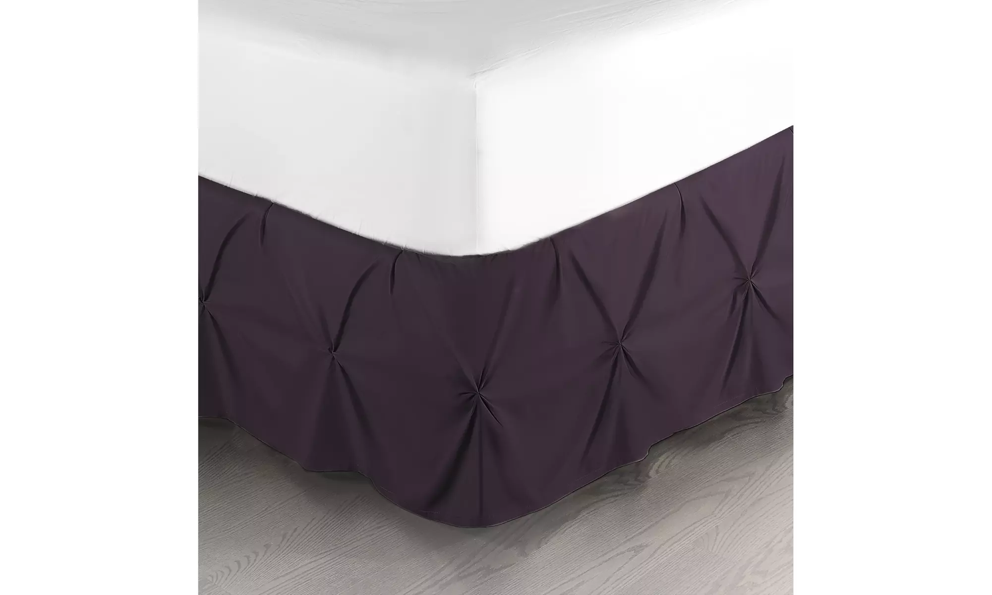 Nestl Pinch Pleat Bed Skirt - 14 inch Tailored Drop Pintuck Dust Ruffle