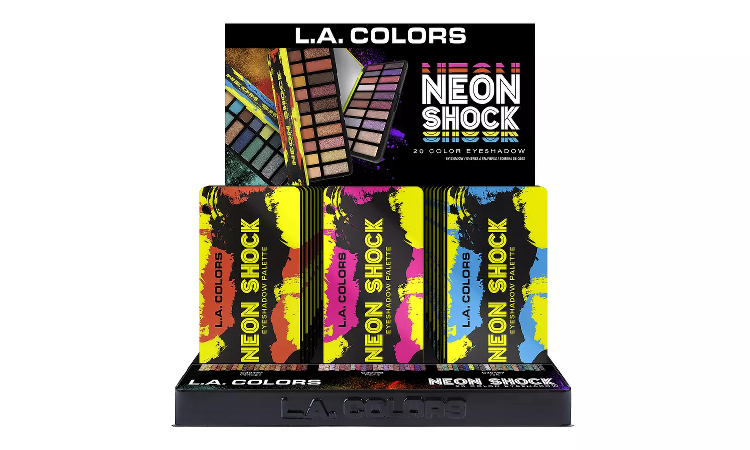 L.A. COLORS Neon Shock 20 Color Eye Shadow, 3 Palettes to Choose From - Primary Image
