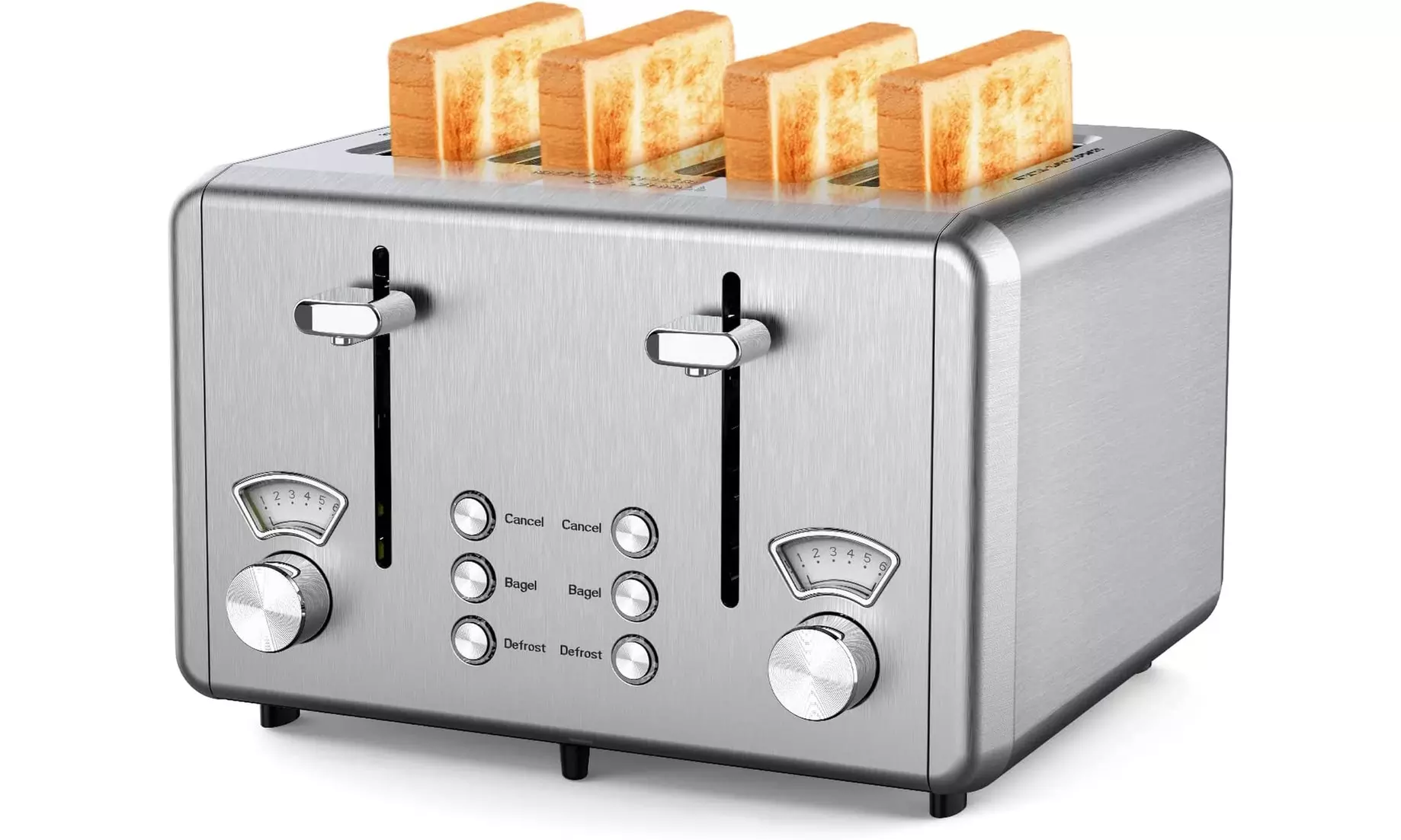 Whall KST023GU 4 Slice Toaster,whall Stainless Steel,Toaster 1500W (Silver)- New - Primary Image
