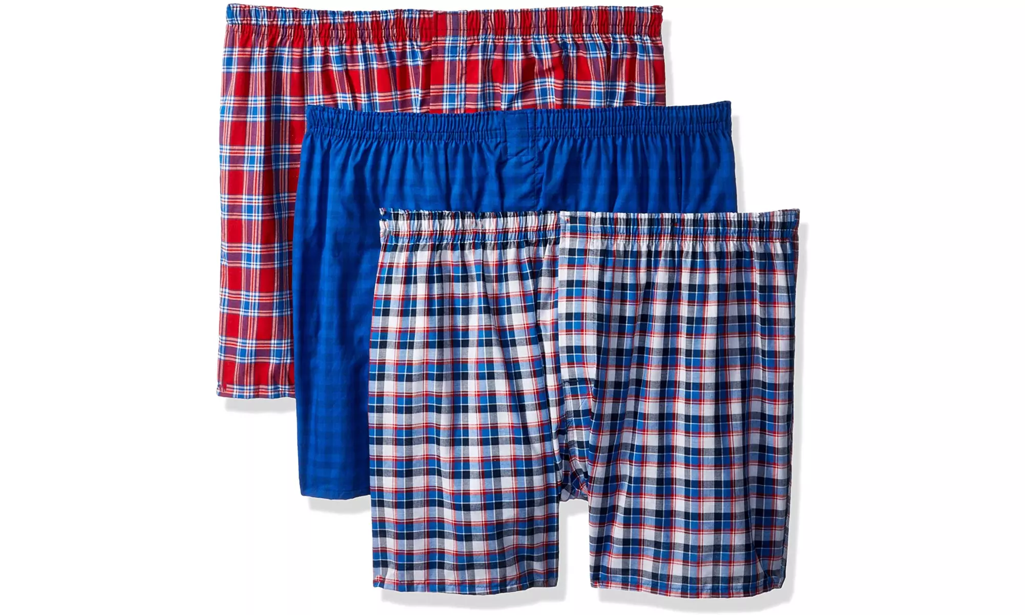 (L and XL only) Hanes Men's Comfortblend Woven Boxers with FreshIQ