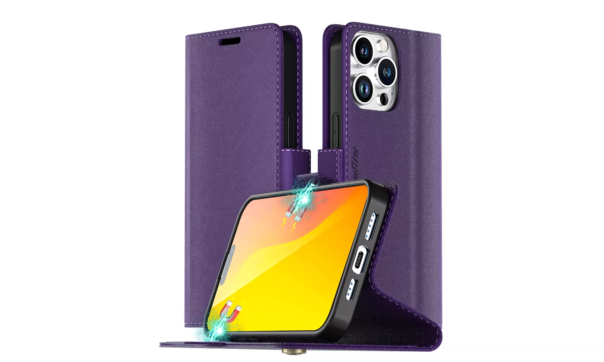 For iPhone 15 Pro Max 6.7 inch 2023 Case Leather Wallet  Flip Shockproof Cover