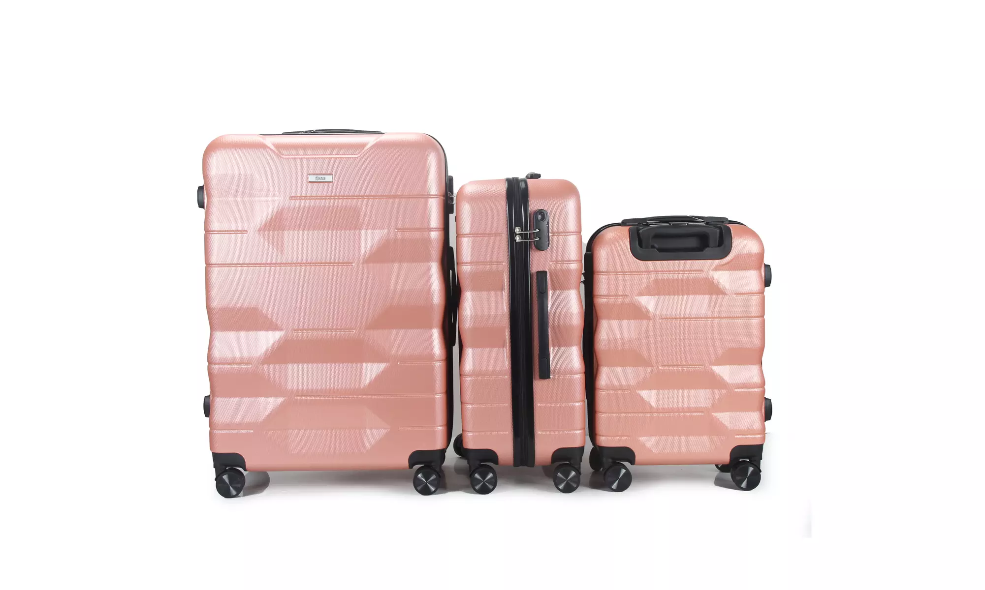 3-Piece Hardside Luggage Set with 360 Dual Spinner Wheels and Combo Lock