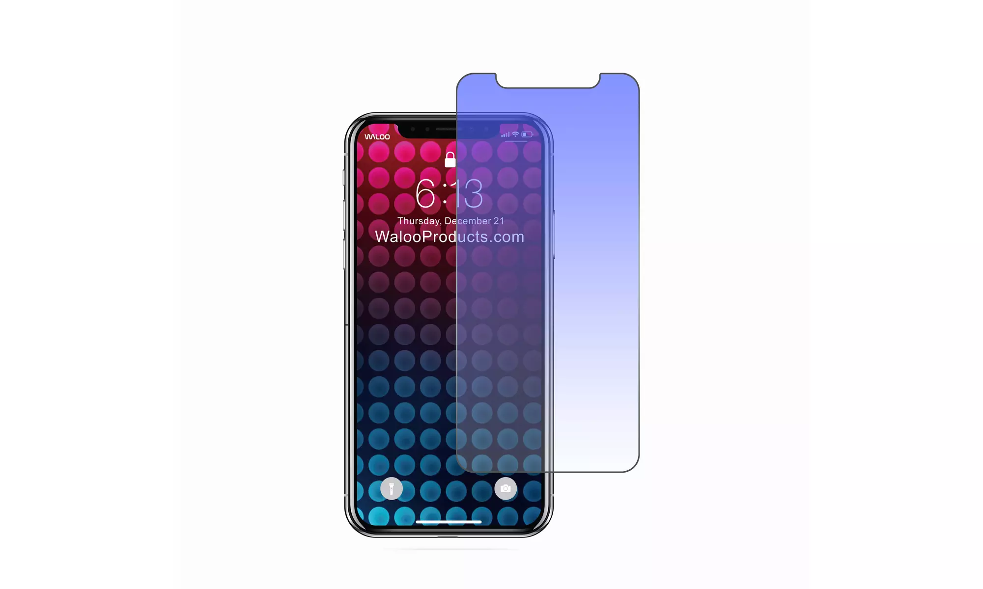 Waloo Privacy or Blue Light Tempered Glass Screen Protector for iPhone
