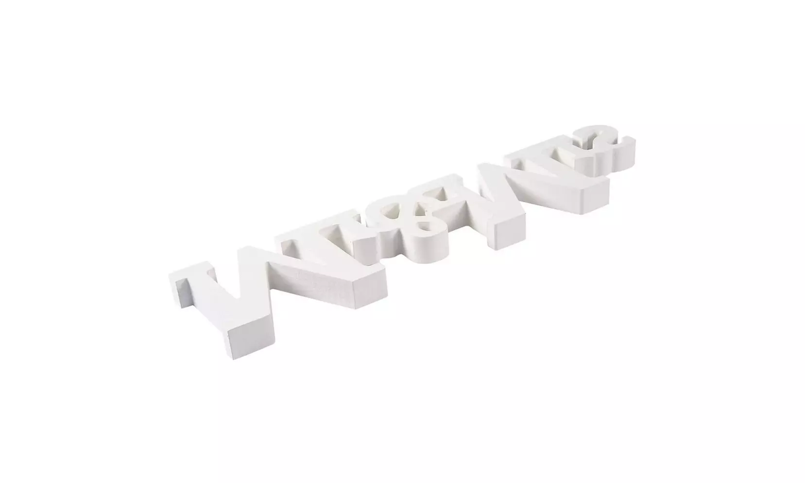 Juvale Wooden Mr Mrs Sign Letters Decoration for Wedding, White - 16.7 x 4 x 1" - Second Medium