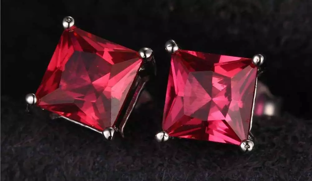 Stunning Ruby Jewelry: Earring Studs (Various Cuts & Settings)