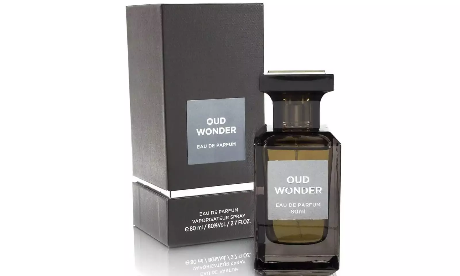 Oud Wonder by Fragrance World Eau De Parfum 2.7 ml / 80 ml Spray for Men - Second Medium