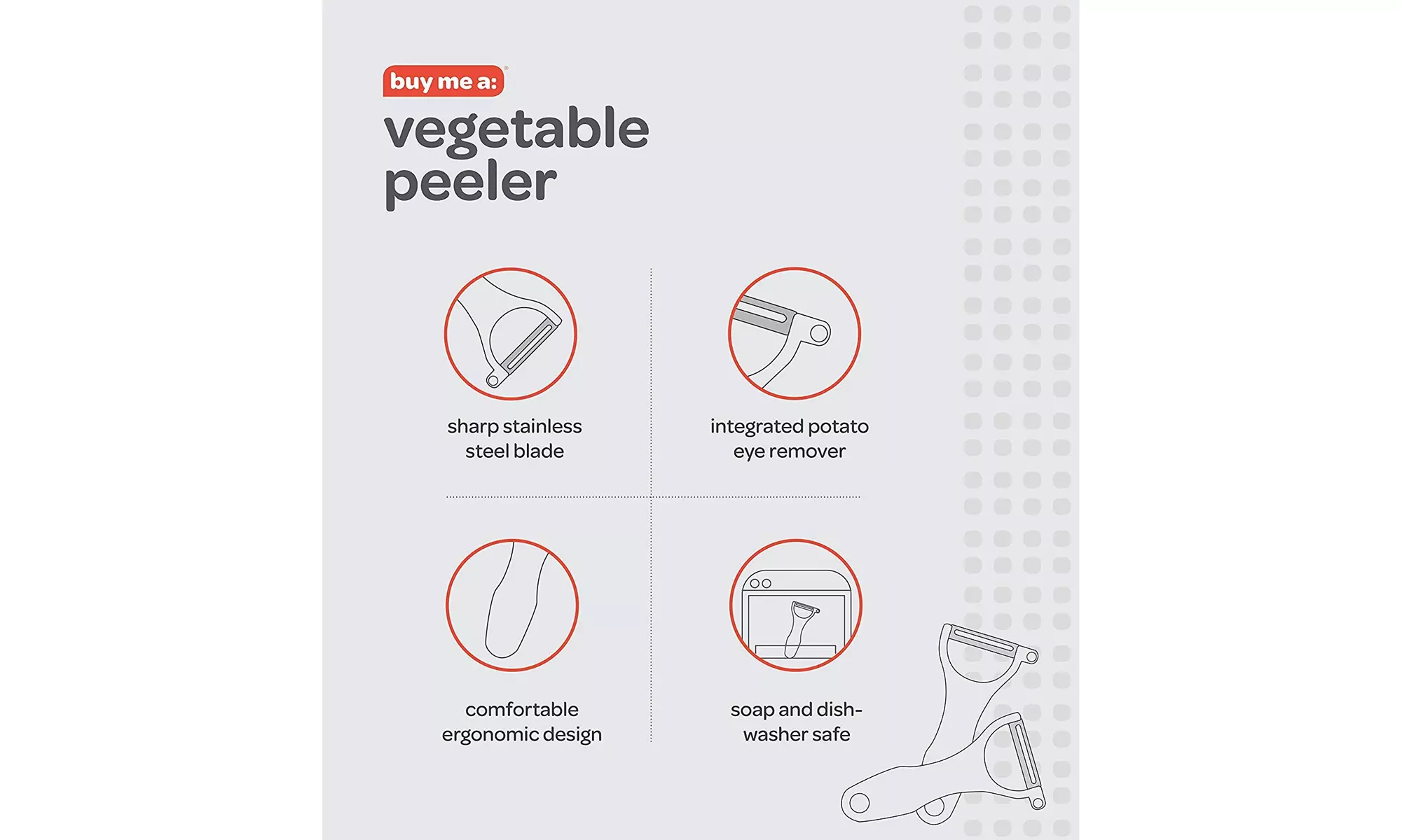 Buy Me A Vegetable Peeler - Potato Y Peeler - Set of 3 - Second Medium