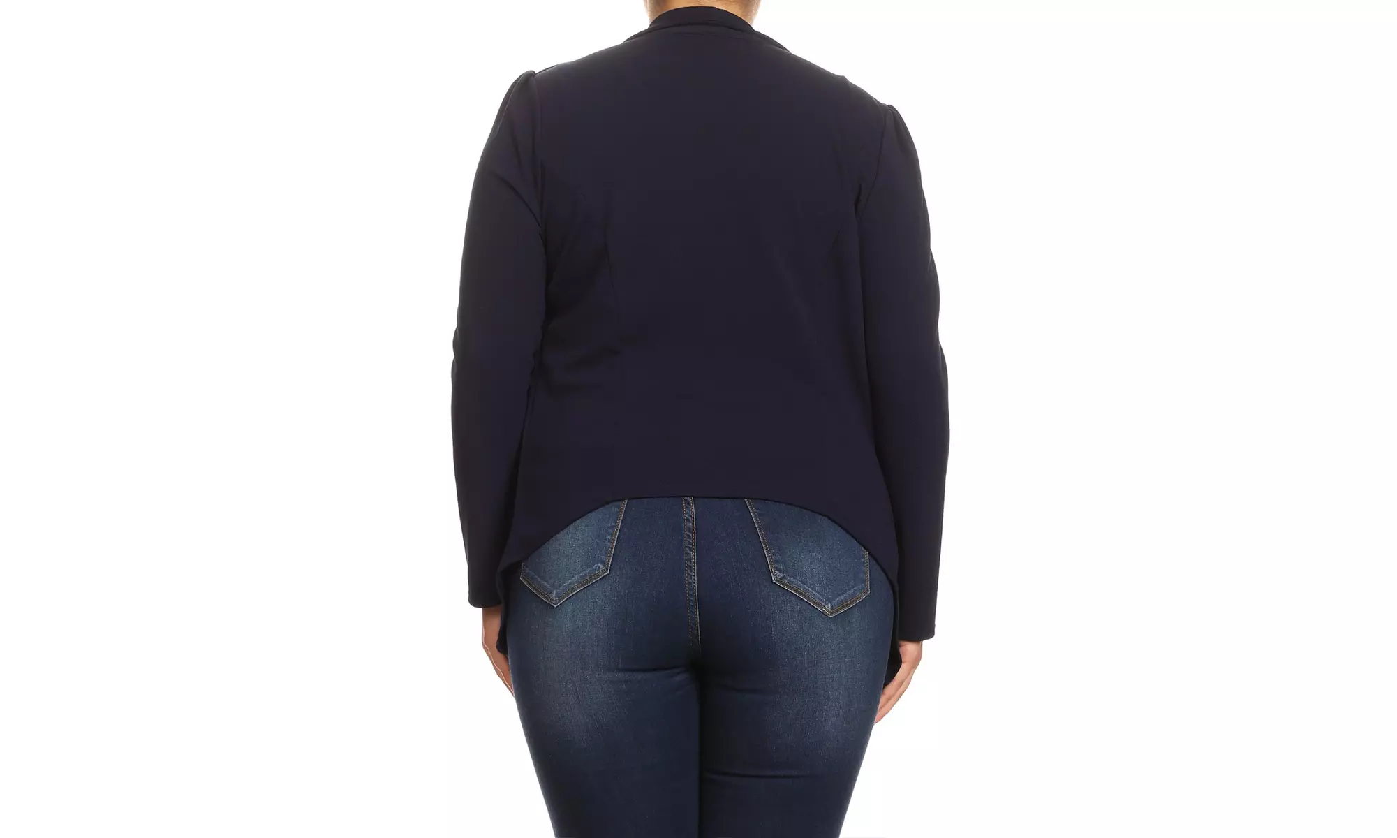 Women's Solid Plus Size Long Sleeves Blazer Jacket