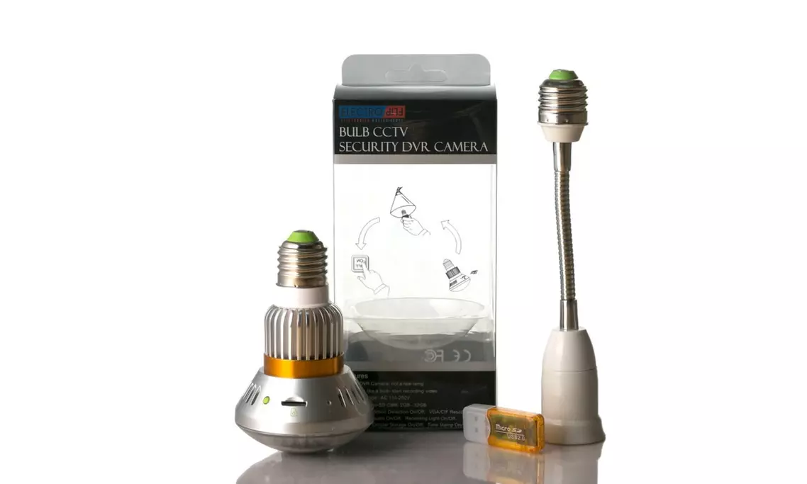 Bulb Security Spy Nightvision Digital Video Recorder Surveillance Cam - Second Medium
