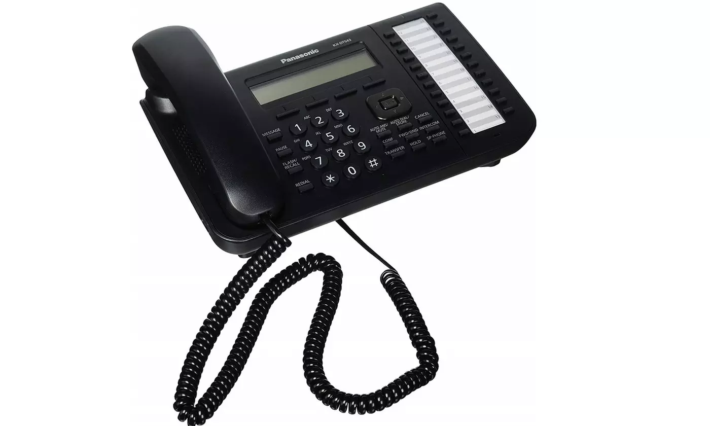 Panasonic KX-DT543-B 24 Button 3-Line LCD Digital Speaker Telephone Black - Primary Image